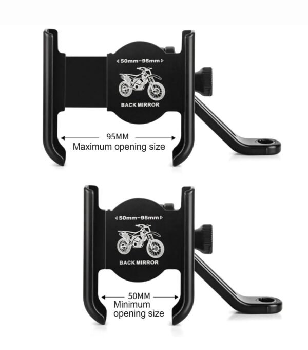 MH270 Mobile Phone Holder – Handlebar & Mirror Mount for Motorbikes & Scooters - Image 4